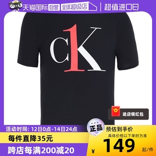 字母T恤正品 休闲短袖 Klein 宽松 Calvin 夏款 凯文克莱男士 自营