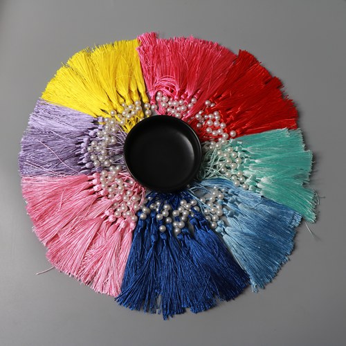 95线带珠流苏垂直串珠吊穗发饰古风书签穗挂件diy配饰头饰蝴蝶结