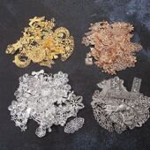 称斤diy手工制作混款 金属包古风发饰汉服配件和风金花片古装 头饰