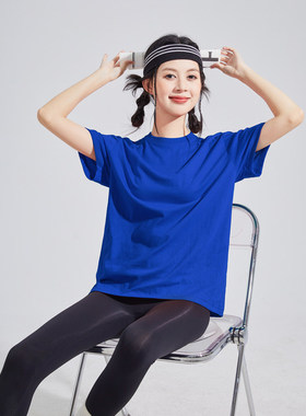 唐狮纯棉短袖T恤女装新款夏季宽松白色上衣女百搭纯色体恤sz