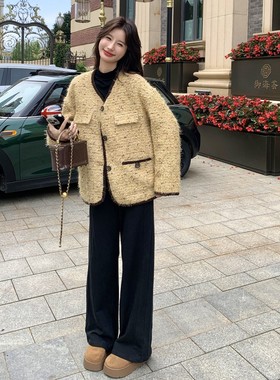 现货！2025年冬季高级感夹棉小香风时尚外套2C212-G178-P185-K258