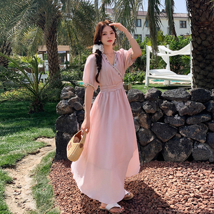 夏装连衣裙波西米亚度假风女装2026新款今年流行爆款春装小个子