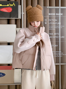 爆款 冬季90绒拼接短款羽绒服2C098-8652P255K378