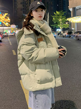 唐狮2026棉服冬季新款女爆款冬天白色棉袄外套小个子棉衣厚