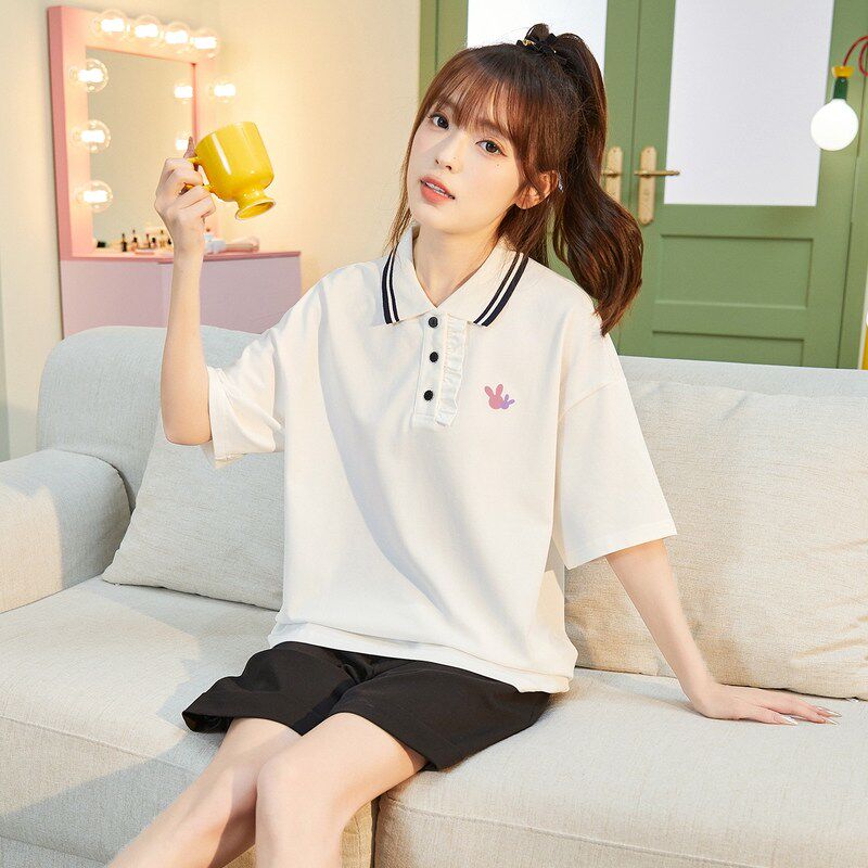唐狮早春新款polo衫t恤女2026夏季白色短袖宽松流行打底半袖上衣