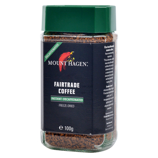 28年新货德国进口Mount Hagen哈根山脱因速溶纯黑咖啡粉低因无因