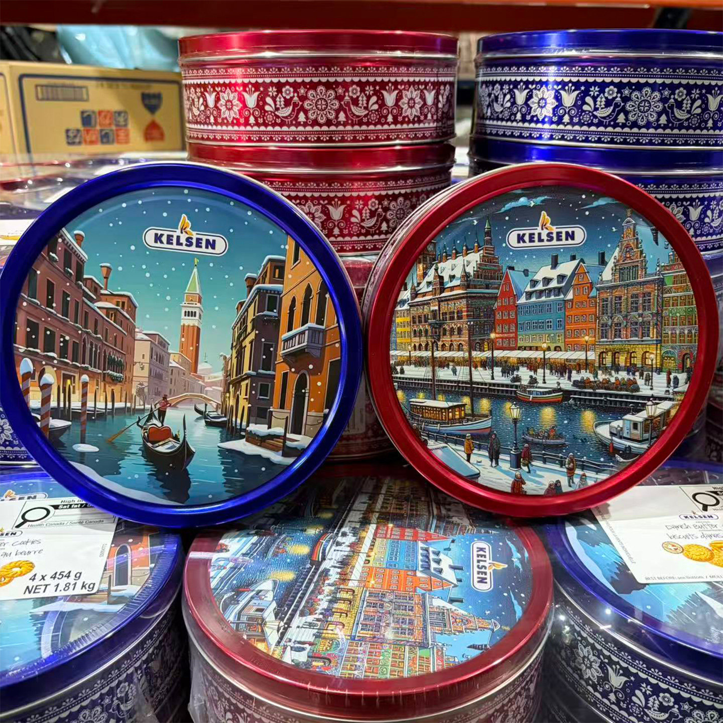 进口Kelsen凯尔森丹麦黄油曲奇饼干礼盒454g新年春节送礼年货点心