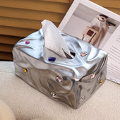 高档轻奢宝石纸巾盒家用客厅茶几高档陶瓷抽纸盒高颜值桌面纸抽盒