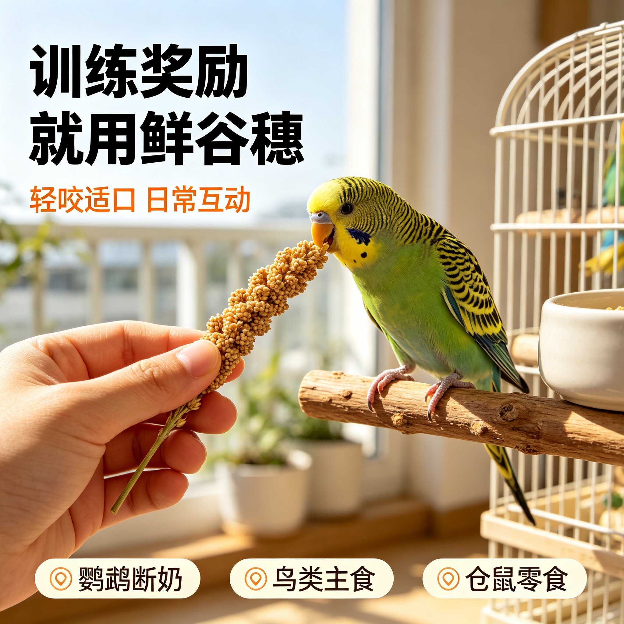26年新谷穗谷子穗小米穗黄谷穗天然麦穗鹦鹉仓鼠逗棒包邮鹦鹉食物