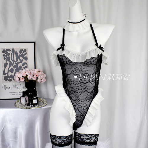 新款法式高级感蕾丝束身衣套装带有束身连体衣性感吊带背心纯欲女