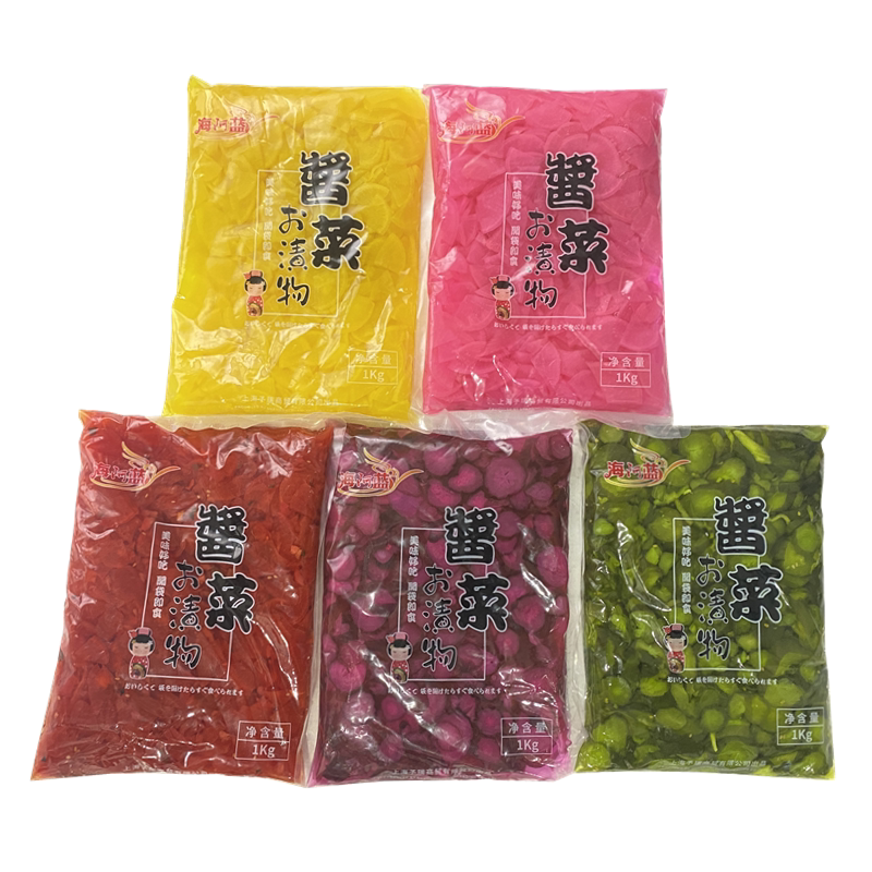 日本料理即食酱菜1kg青瓜渍福神渍樱花渍紫苏渍腌制大根萝卜酱瓜