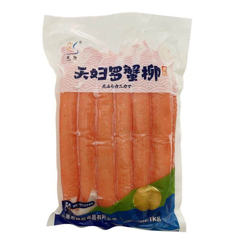 日本料理天妇罗蟹柳1kg巨无霸火炙蟹柳油炸手撕蟹肉棒帝王蟹味柳