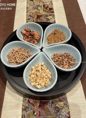 美容院水滴碗陶瓷分装东南亚风