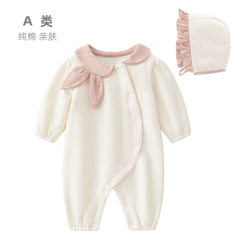 满月婴儿衣服秋冬公主百天外出服