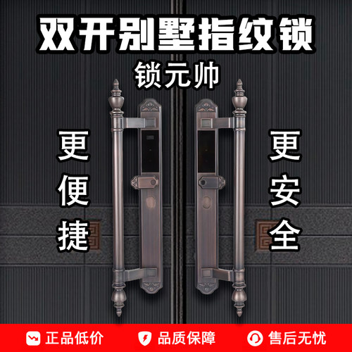 别墅大门双开门自建房大门指纹锁