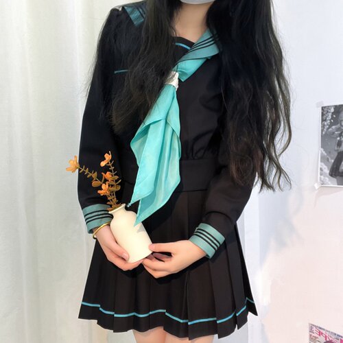 初音收腰泡泡袖水手服JK制服