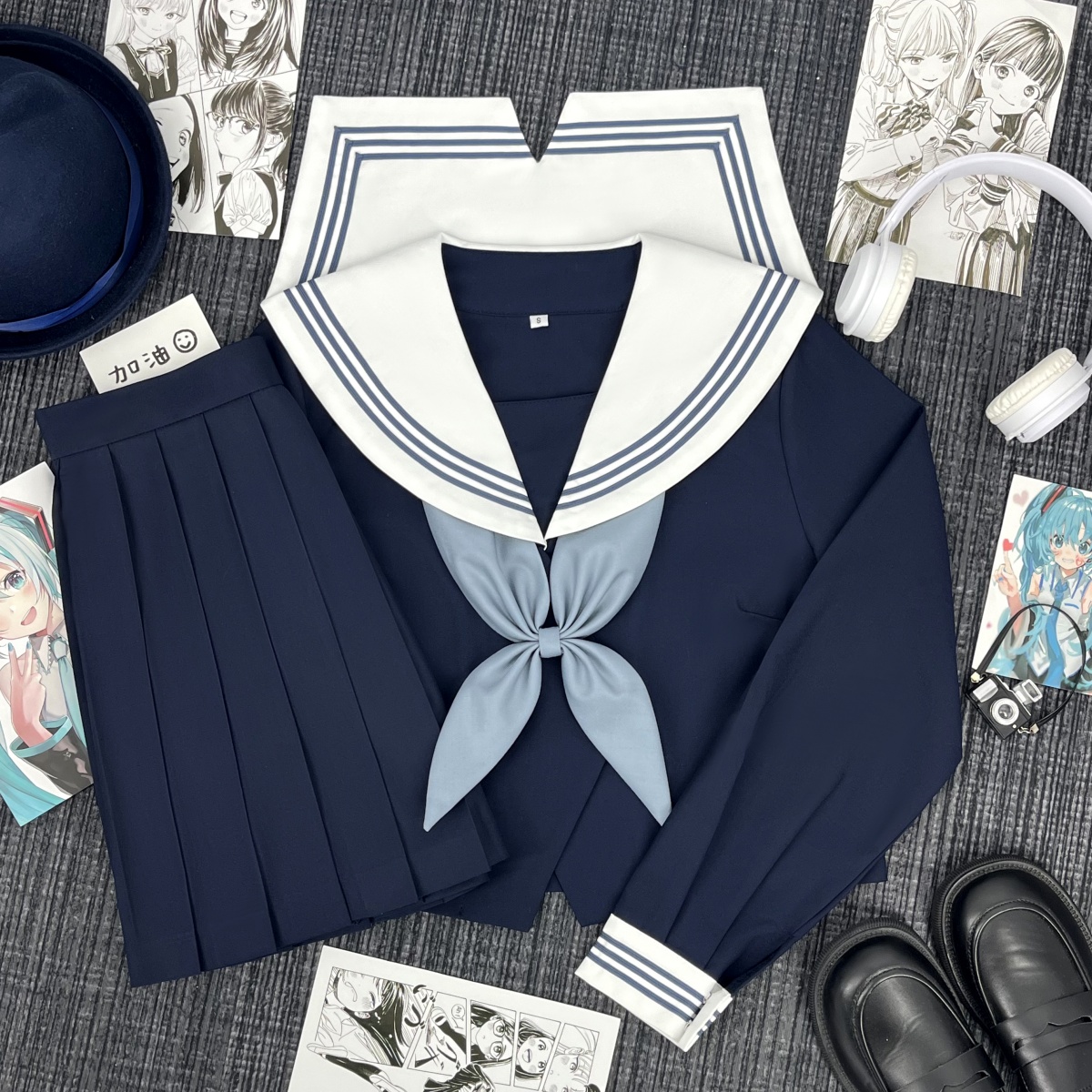 原创JK水冰月清纯甜美风水手服