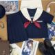 樱奈家基础款 白领绀三本水手服女日系原创JK制服学院风百褶裙套装