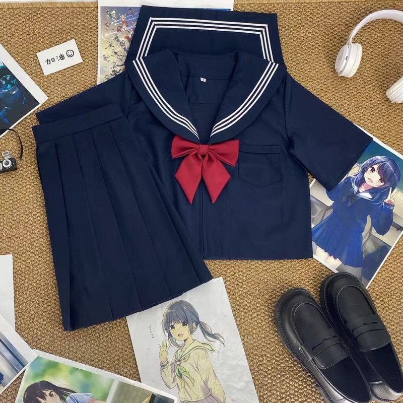 原创正版绀三本水手服日系学院风