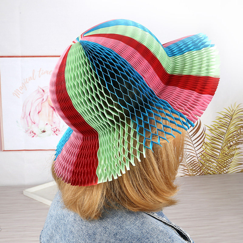 创意纸帽子花瓶帽 儿童玩具魔术花瓶帽百变折叠纸帽 景区地摊货源