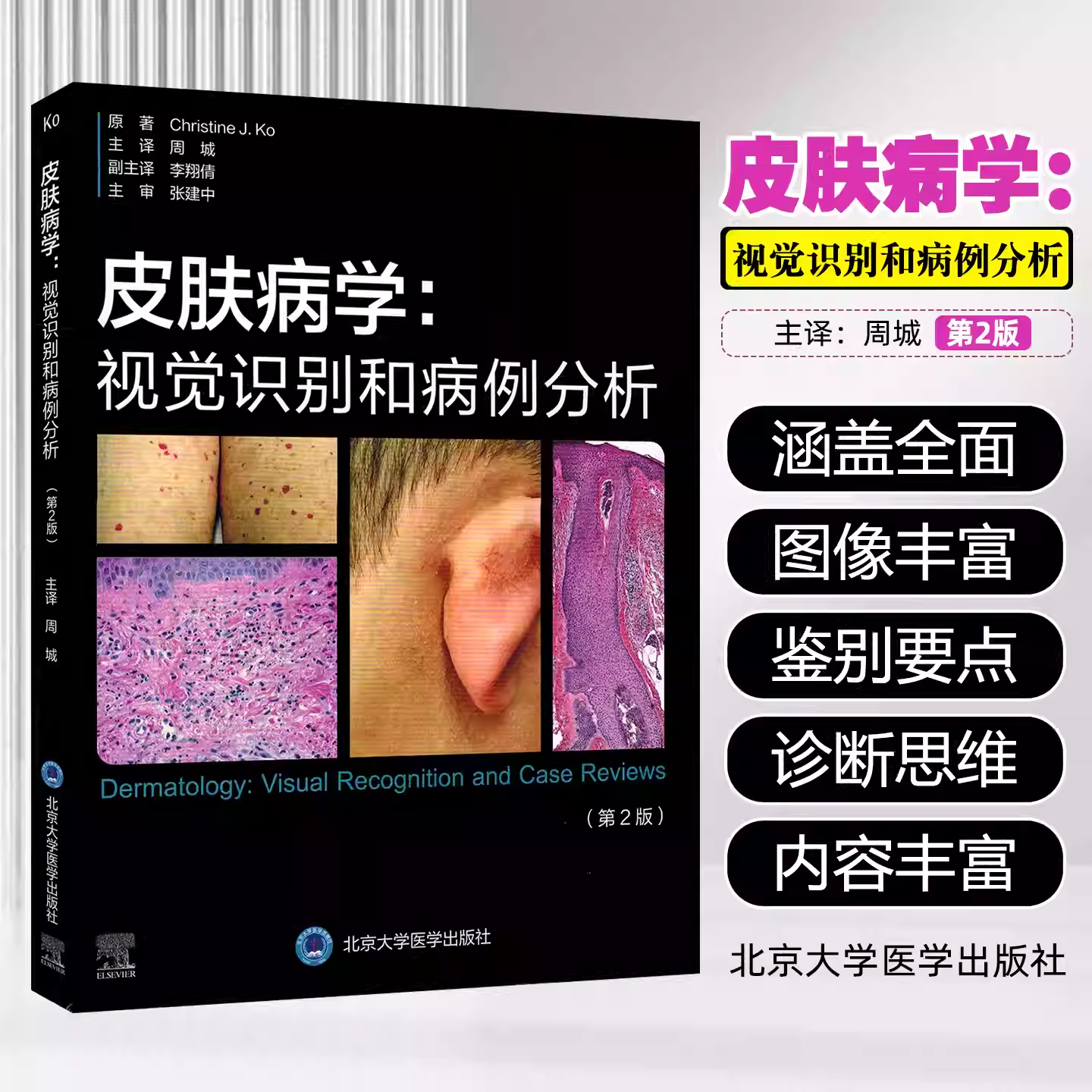 皮肤病学:视觉识别与病例分析:visual recognition and case reviews原图书书籍