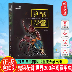 杨瑞 世界200种观赏甲虫 包邮 社 铁甲 野外识别手册 甲虫百科书 正版 重庆大学出版 9787568927772 兜锹花臂 好奇心书系