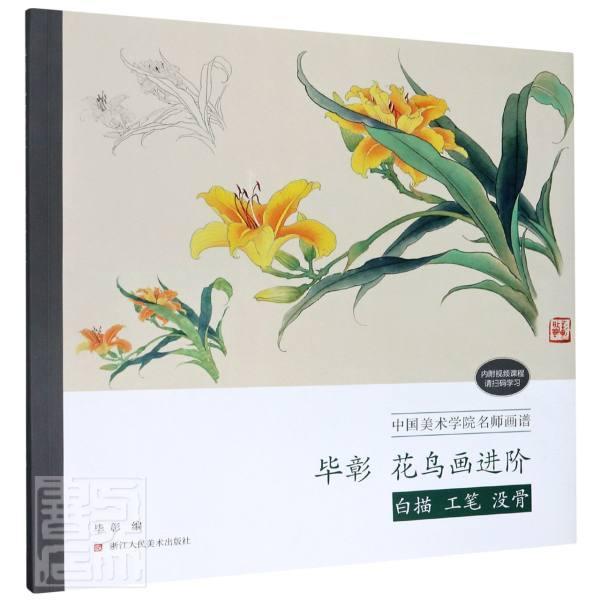 正版包邮 毕彰花鸟画进阶(白描工笔没骨)/中国美术学院名师画谱者_毕彰责_水明书店艺术书籍 畅想畅销书