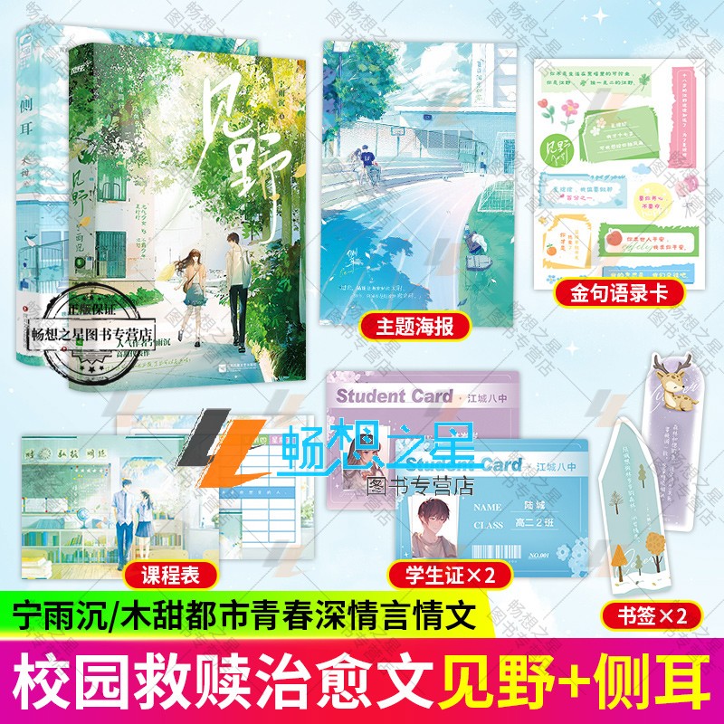 见野 侧耳 宁雨沉/木甜 著 元气少女夏绾绾vs不羁少年江野 林岁岁x陆