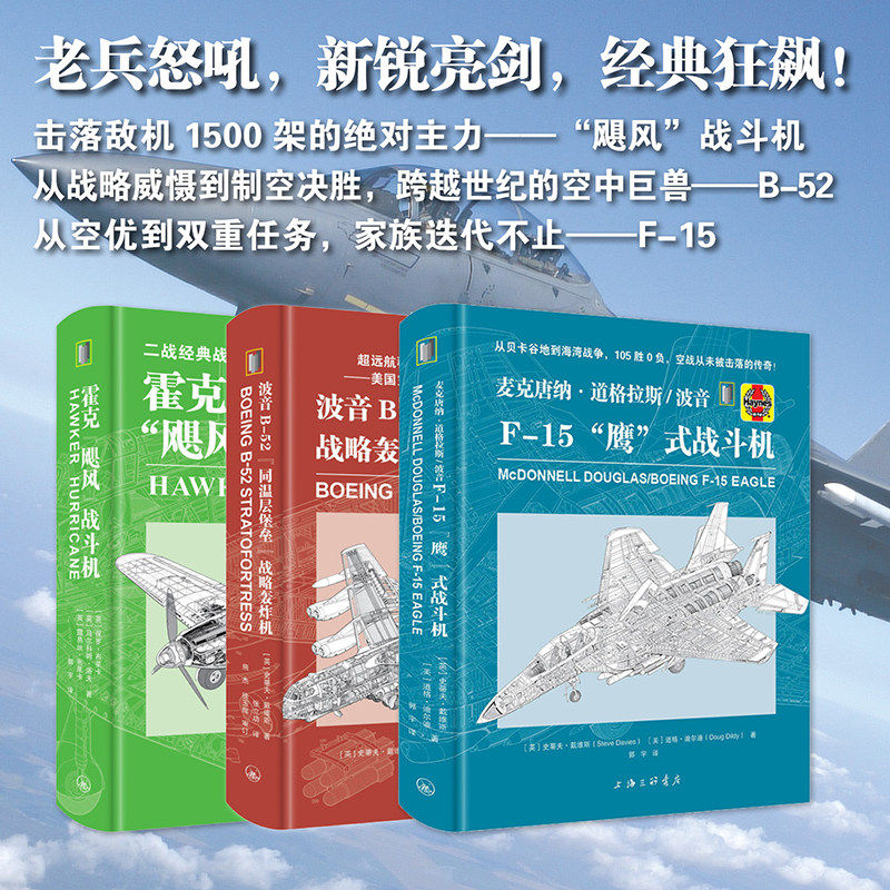 3册】二战经典战斗机系列：霍克“飓风”战斗机+麦克唐纳·道格拉斯波音+波音B-52“同温层堡垒”战略轰炸机 二战经典战机全景呈现