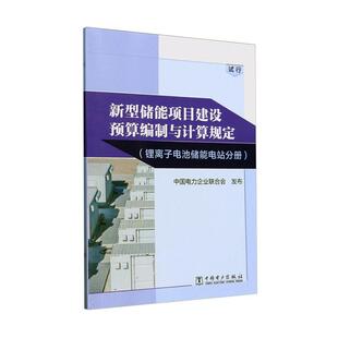 试行 锂离子电池储能电站分册中国电力企业联合会发布书店工业技术书籍 新型储能项目建设预算编制与计算规定 正版 畅想畅销书