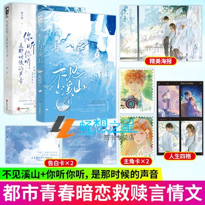 不见溪山+你听你听 是那时候的声音 晋江新锐作者八野真著 酸涩意难平青春初恋BE文敏感少女许姜×耀眼少年周溪山青春小说书籍大鱼