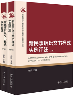实例评注 上下卷 杨凯 正版 司法体制与司法职业技能培训丛书 新民事诉讼文书样式 著 9787301287279 包邮