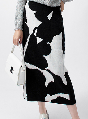 特惠！GP107 菲诗菲曼高端定制【经典撞色】提花针织半裙WL5839M