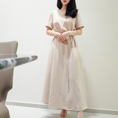 GP070 菲诗菲曼高端定制 收腰圆领连衣裙WL4381L