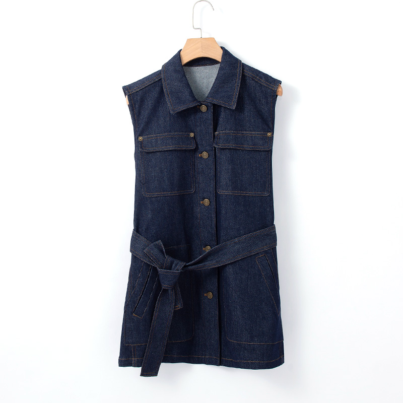 GP045 菲诗菲曼高端定制  系腰带牛仔马甲WL4483J