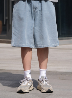 OBSERVER SSA 浅色水洗CityBoy日系复古百搭宽松牛仔短裤