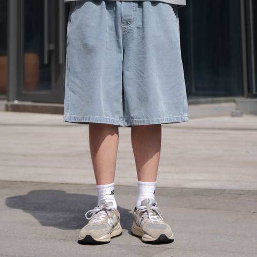 OBSERVER SSA 浅色水洗CityBoy日系复古百搭宽松牛仔短裤