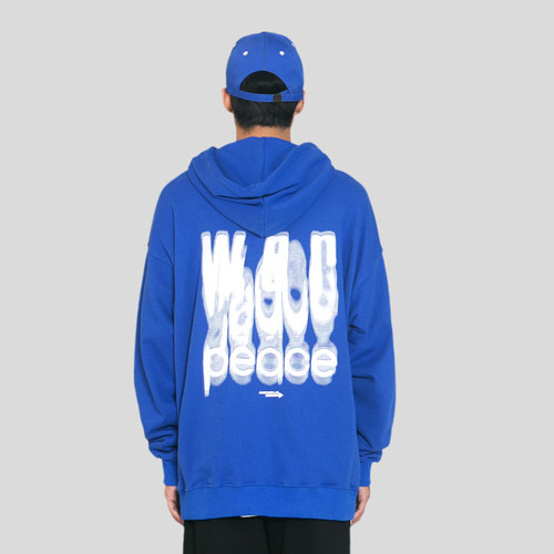 反战破损模糊印花卫衣