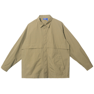 OBSERVER SSA 户外机能风简洁侧口袋工装cleanfit长袖衬衫