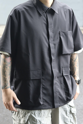 OBSERVER SSA 多口袋机能速干山系百搭户外休闲日系宽松短袖衬衫