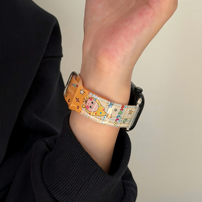 可爱星星人硅胶applewatch11适用S10苹果智能手表带iwatchs98se