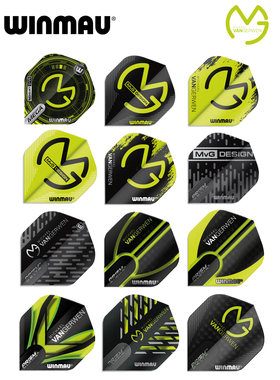 3套9片装 威马Winmau MVG 范格文软硬式专业大方型飞镖翼镖羽镖叶