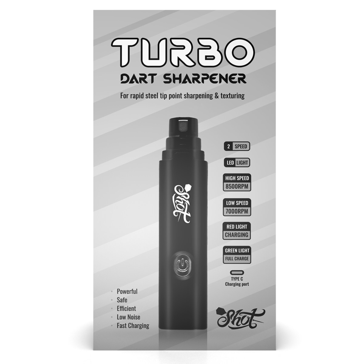 Shot Turbo 硬式飞镖专业充电式高级电动磨镖工具
