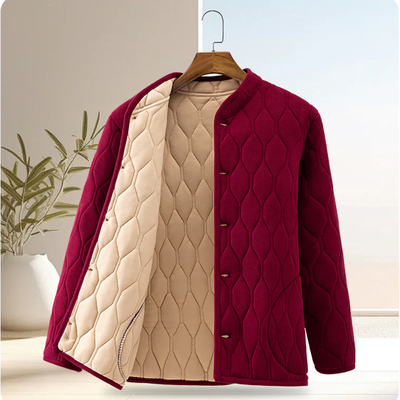 妈妈秋冬装德绒棉衣中老年新款