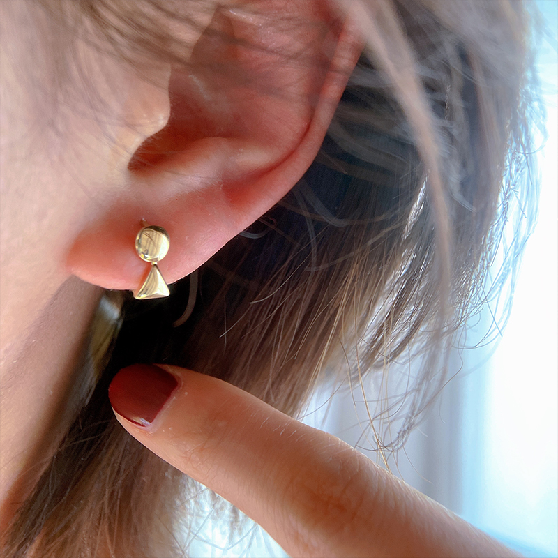 韩国正品纯10K14K金耳钉