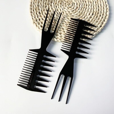 三叉梳三面梳子蓬松卷发梳