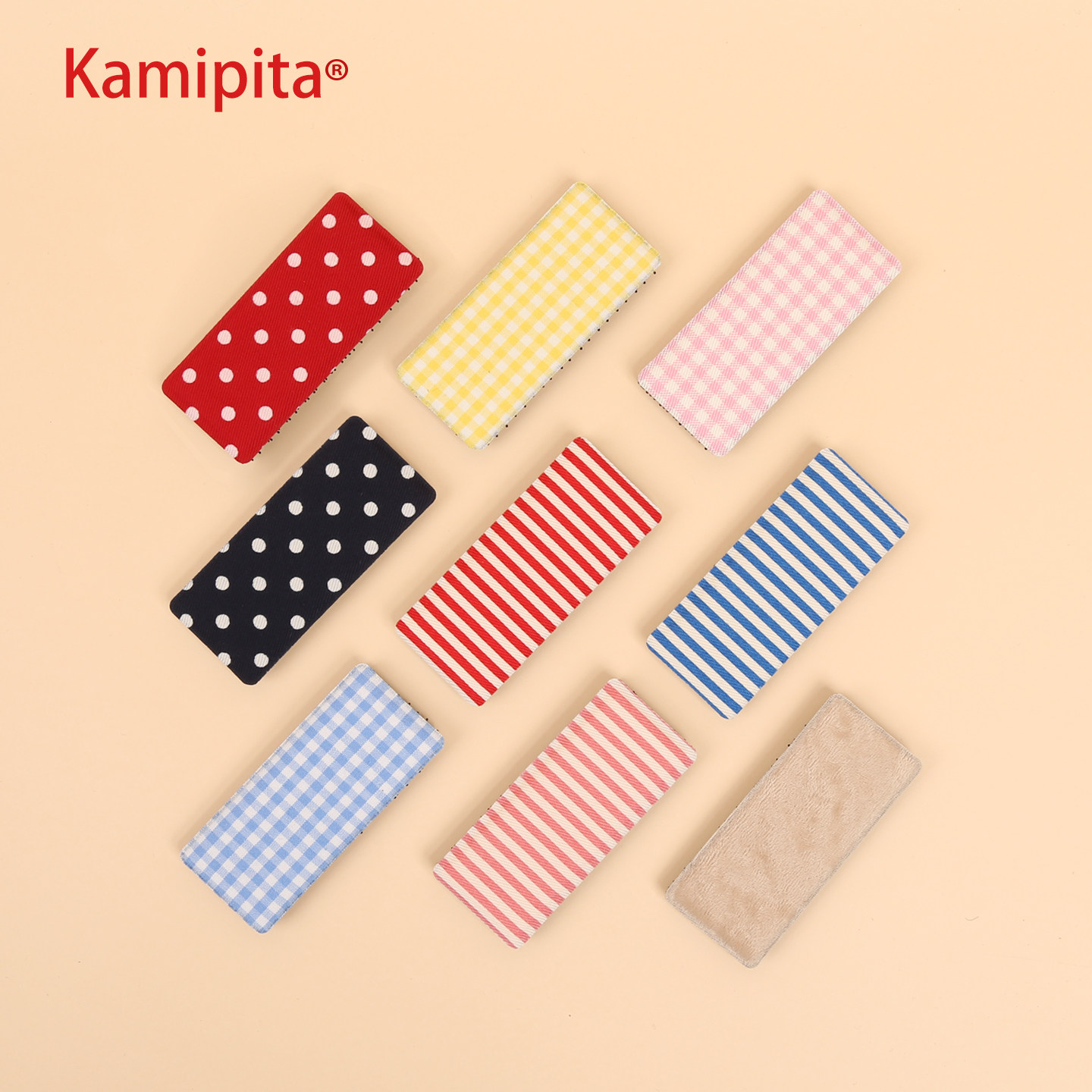 日本Kamipita发贴魔术贴收碎发贴刘海贴宝宝头饰长方形棉质