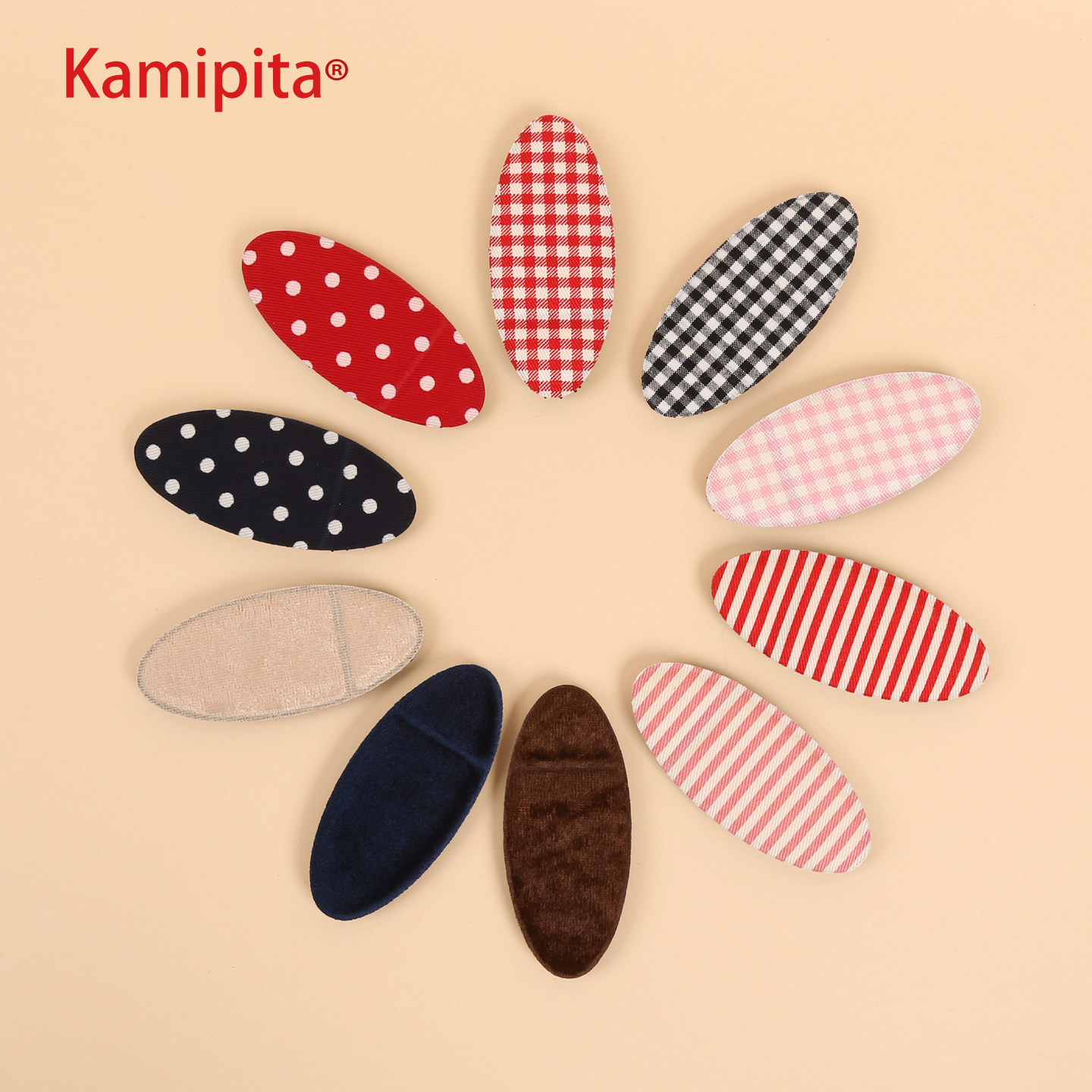博主同款 Kamipita刘海贴碎发贴椭圆发夹洗脸魔术贴日本进口盘发