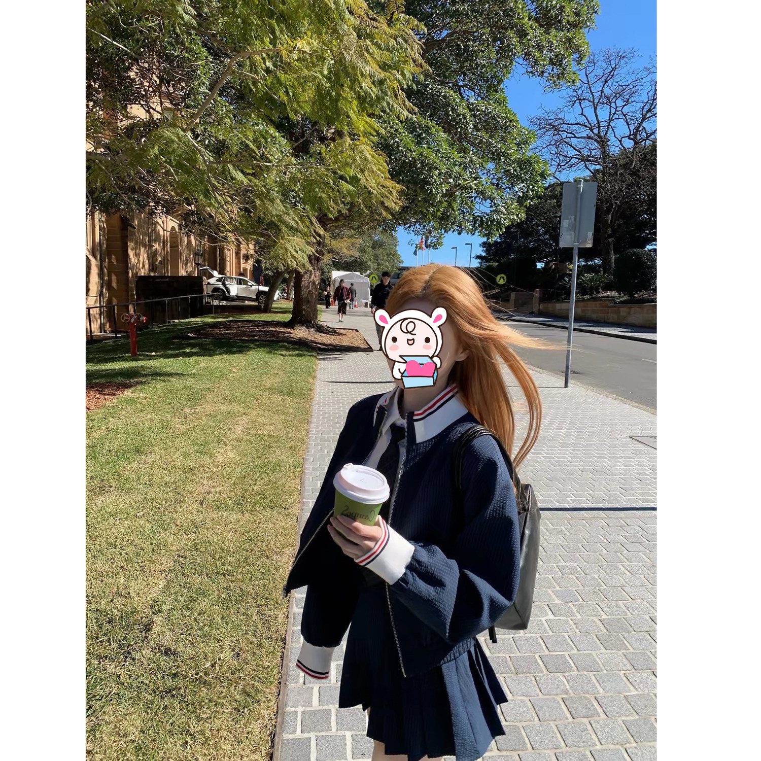 CINOOLLE林熙子 伦敦手信 私服 tb网球风学院立领夹克半身裙套装