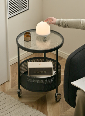 铁梵网红客厅沙发边几可移动迷你茶几阳台小桌子床边床头圆桌创意